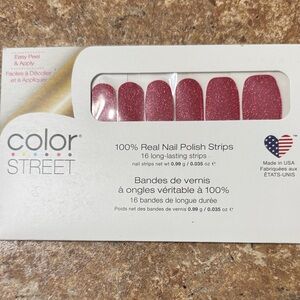 Color Street Sparkling Rose Pink Nail Polish Strips